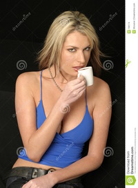 sexy photos of hot women sexy blonde woman cup hot chocolate stock