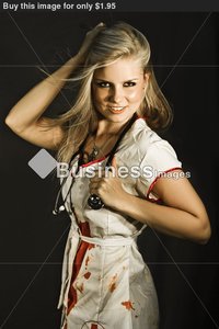 sexy pics of nurses dead sexy nurse standing wearing blood stained nurses uniform dark shadows gore hospital ready next amputation buy stock photo