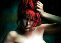 sexy red head girl pics wallpapers ebfd painting art redhead girl breast girls sexy mood