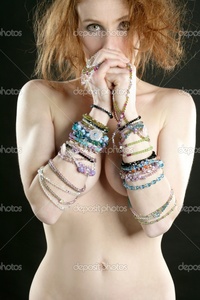 sexy red headed women depositphotos sexy redhead woman jewelry around arms stock photo