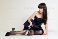 sexy woman stockings depositphotos young woman torn stockings stock photo
