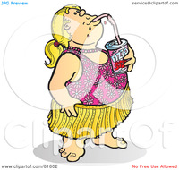 free pictures of fat girls royalty free clipart illustration fat girl bathing suit sipping soda portfolio alansnowling